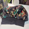 Double Layered Floral Black Bonnet