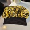 Mustard Animal Print Double Layered