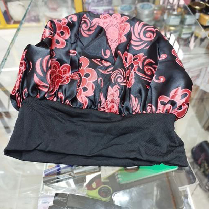 Floral Black and Red Single Layered