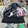 Floral Black Single Layered L.