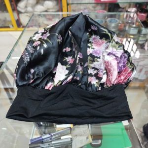 Floral Black Single Layered L.