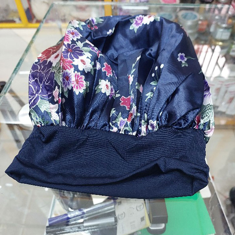 Floral Navy Blue Single Layered L.