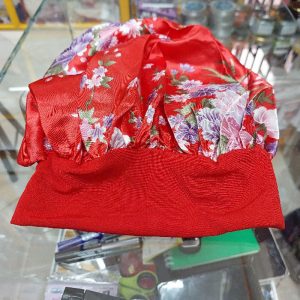 Floral Red Single Layered L.